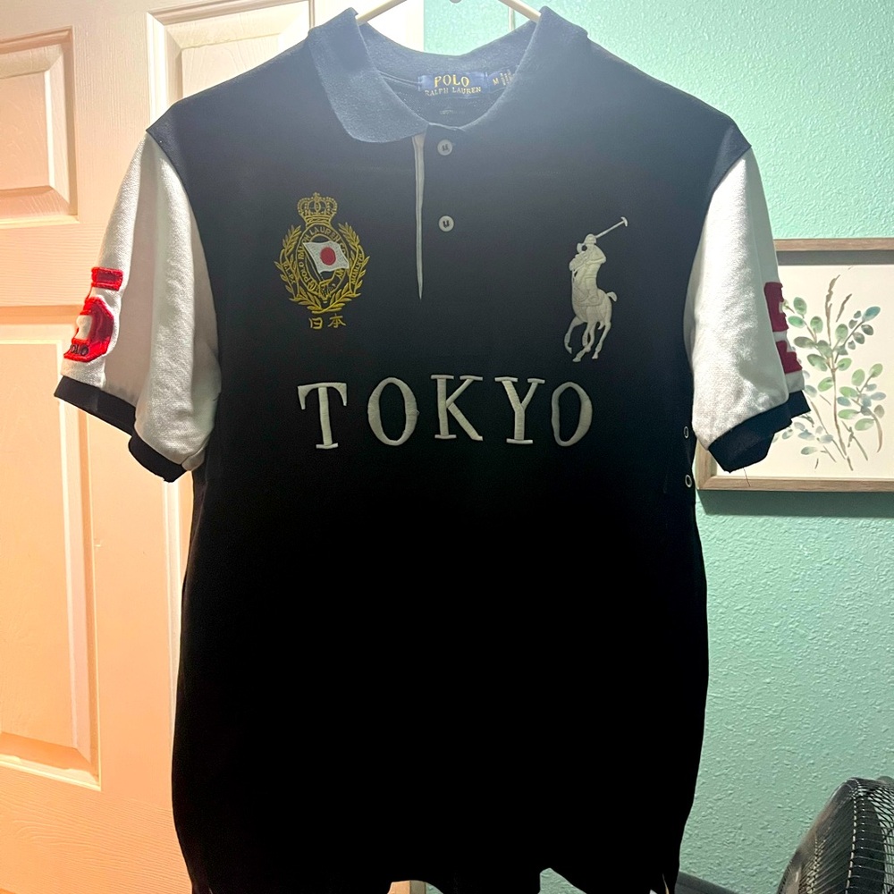 Polo by Ralph Lauren Men's Black and White Tokyo Shirt